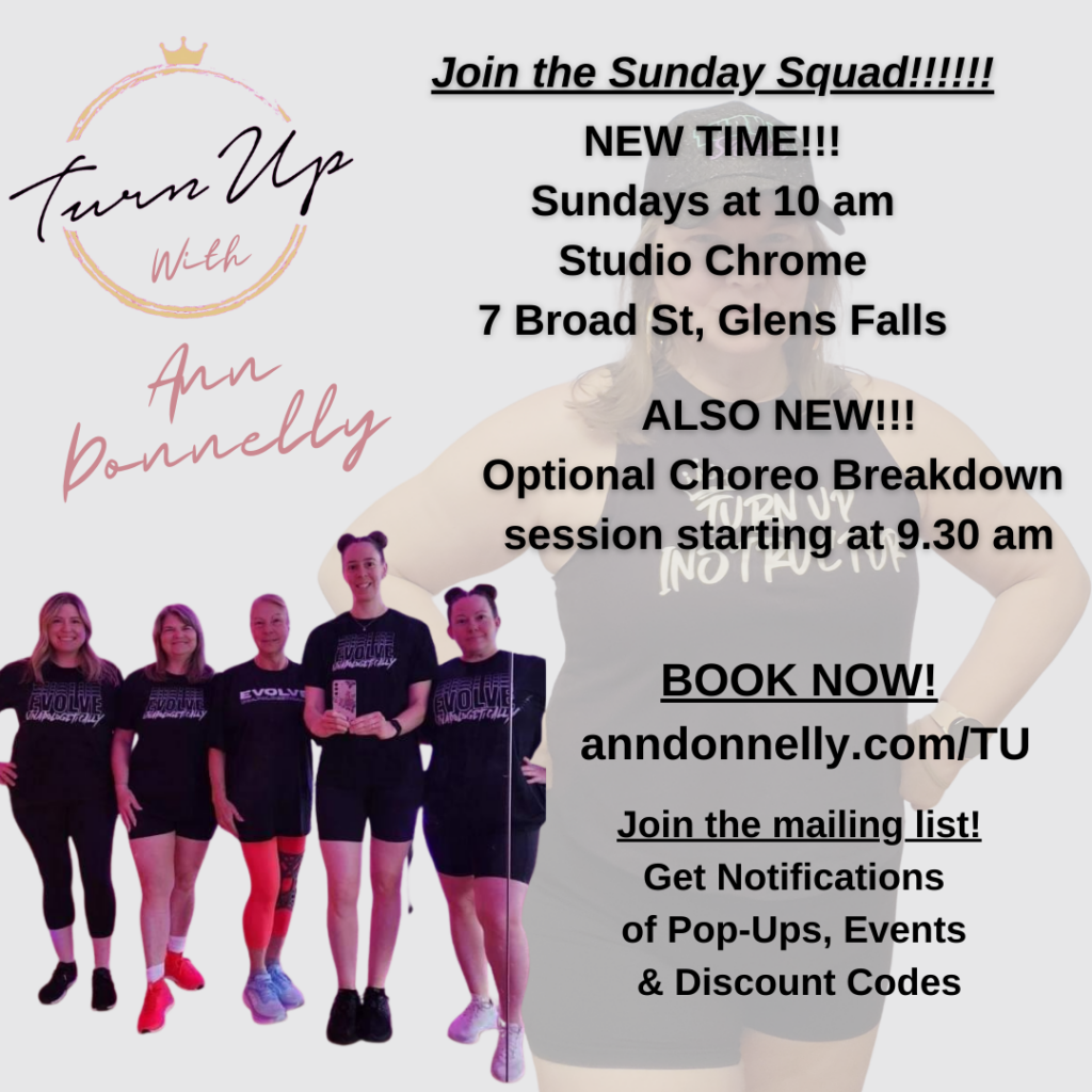 Turn Up Dance Fitness Sundays in Glens Falls 10am